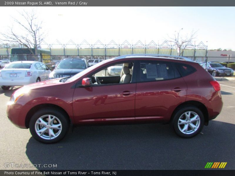 Venom Red / Gray 2009 Nissan Rogue SL AWD