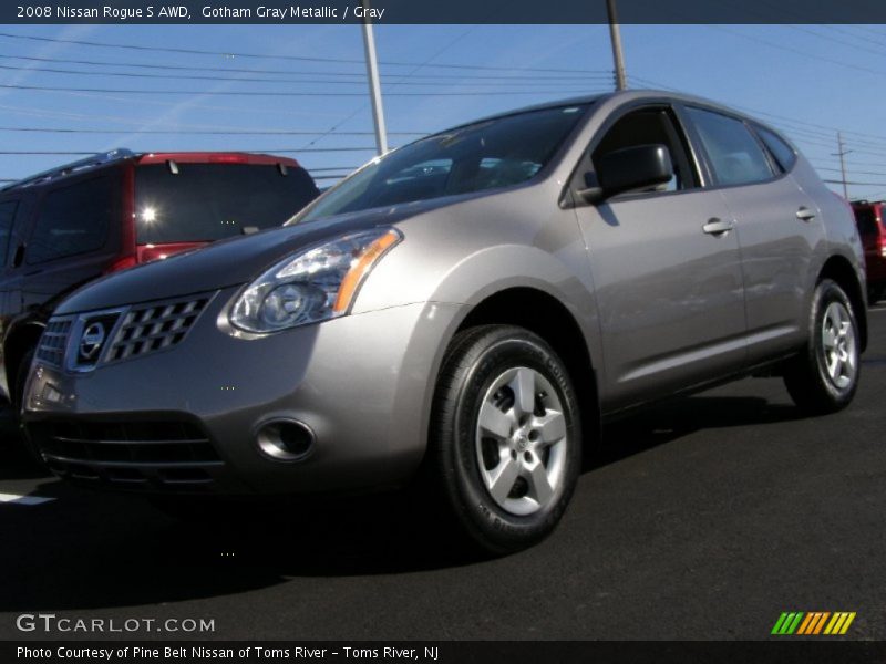 Gotham Gray Metallic / Gray 2008 Nissan Rogue S AWD