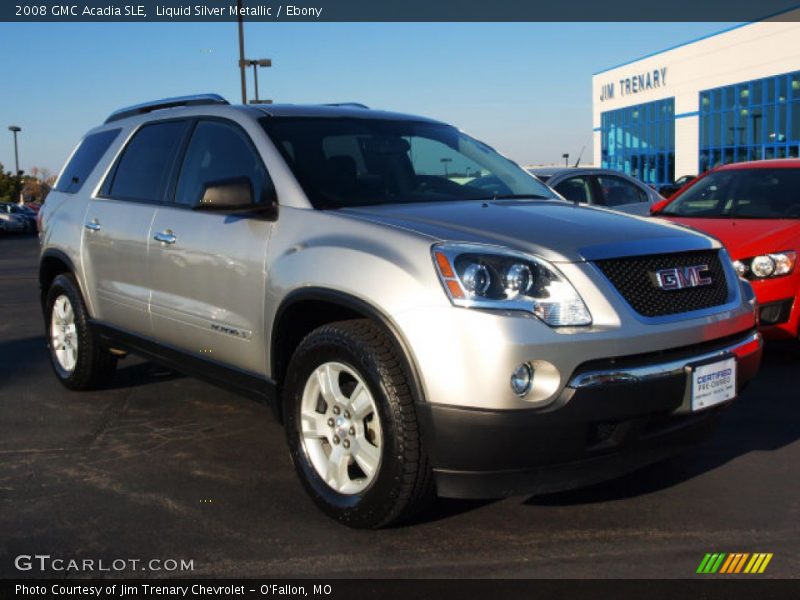 Liquid Silver Metallic / Ebony 2008 GMC Acadia SLE