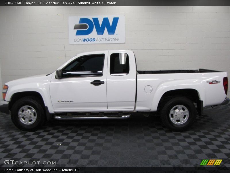 Summit White / Pewter 2004 GMC Canyon SLE Extended Cab 4x4