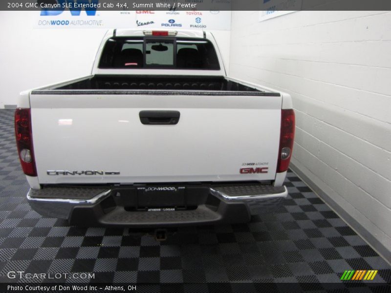 Summit White / Pewter 2004 GMC Canyon SLE Extended Cab 4x4