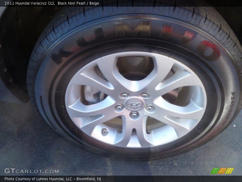 Black Noir Pearl / Beige 2011 Hyundai Veracruz GLS