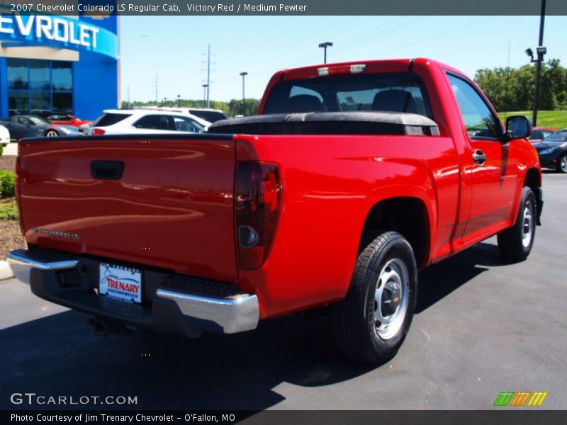Victory Red / Medium Pewter 2007 Chevrolet Colorado LS Regular Cab