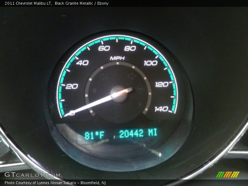 Black Granite Metallic / Ebony 2011 Chevrolet Malibu LT
