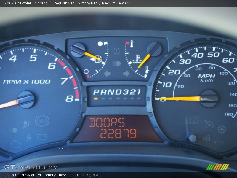 Victory Red / Medium Pewter 2007 Chevrolet Colorado LS Regular Cab