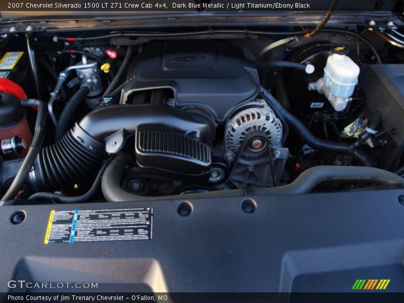Dark Blue Metallic / Light Titanium/Ebony Black 2007 Chevrolet Silverado 1500 LT Z71 Crew Cab 4x4