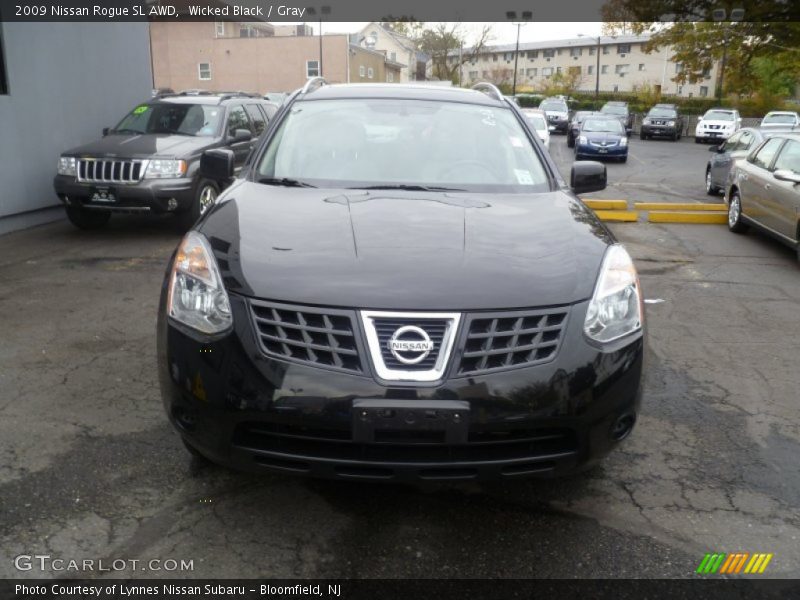 Wicked Black / Gray 2009 Nissan Rogue SL AWD