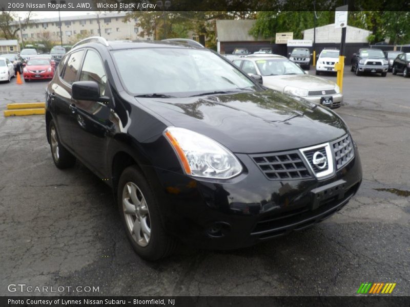 Wicked Black / Gray 2009 Nissan Rogue SL AWD
