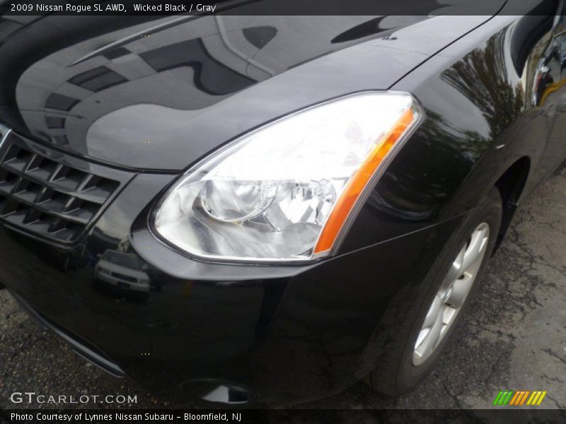 Wicked Black / Gray 2009 Nissan Rogue SL AWD