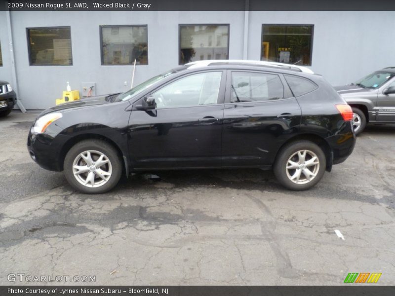 Wicked Black / Gray 2009 Nissan Rogue SL AWD