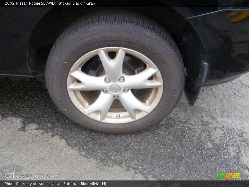Wicked Black / Gray 2009 Nissan Rogue SL AWD