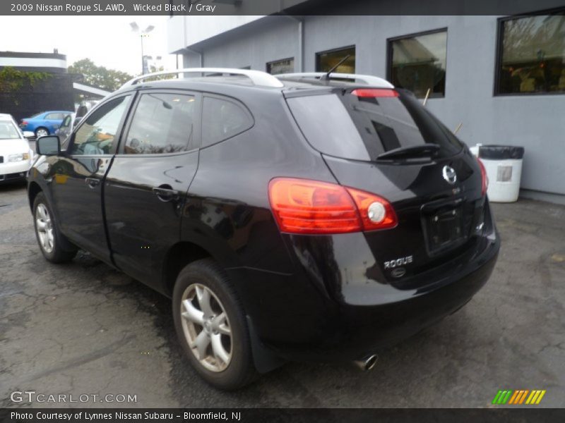 Wicked Black / Gray 2009 Nissan Rogue SL AWD