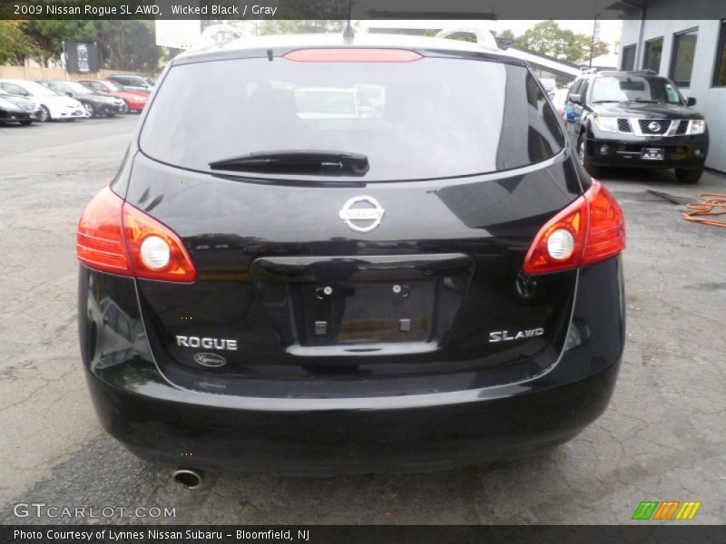 Wicked Black / Gray 2009 Nissan Rogue SL AWD