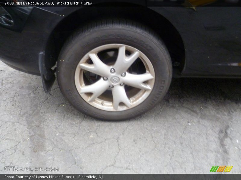 Wicked Black / Gray 2009 Nissan Rogue SL AWD