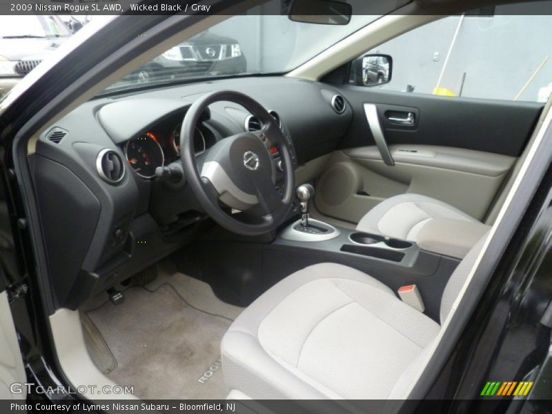 Wicked Black / Gray 2009 Nissan Rogue SL AWD