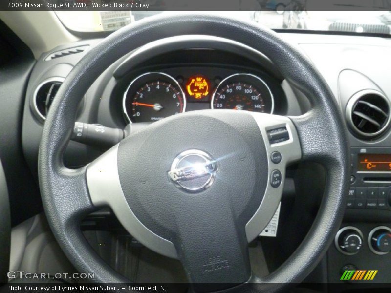 Wicked Black / Gray 2009 Nissan Rogue SL AWD