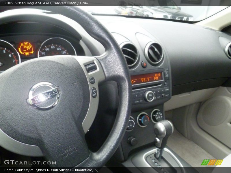 Wicked Black / Gray 2009 Nissan Rogue SL AWD