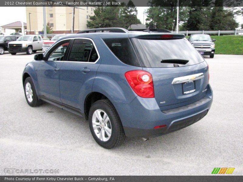 Twilight Blue Metallic / Jet Black 2012 Chevrolet Equinox LT AWD