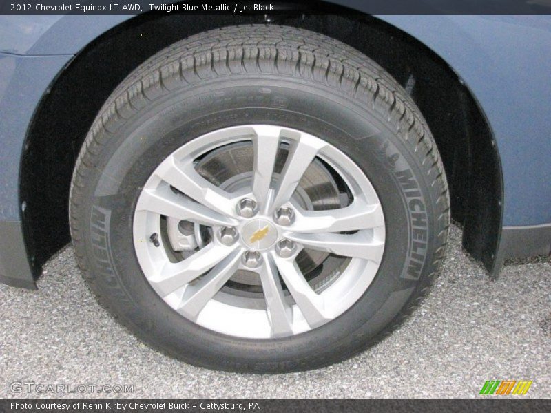 Twilight Blue Metallic / Jet Black 2012 Chevrolet Equinox LT AWD