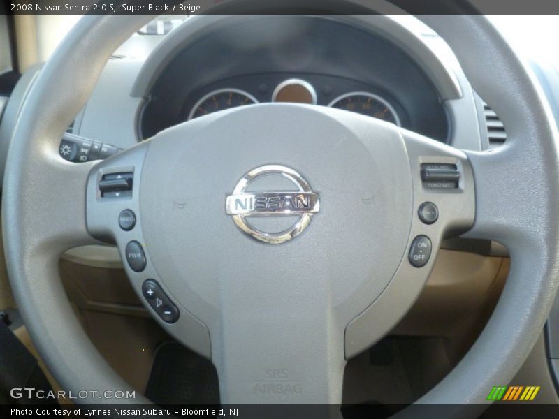 Super Black / Beige 2008 Nissan Sentra 2.0 S