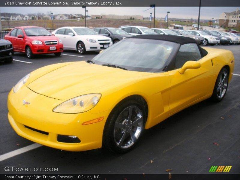 Velocity Yellow / Ebony Black 2010 Chevrolet Corvette Convertible