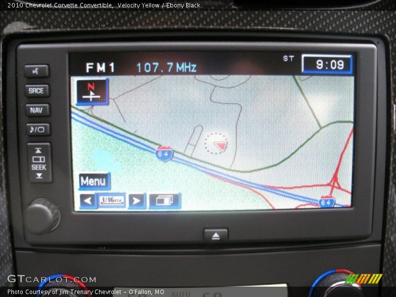 Navigation of 2010 Corvette Convertible