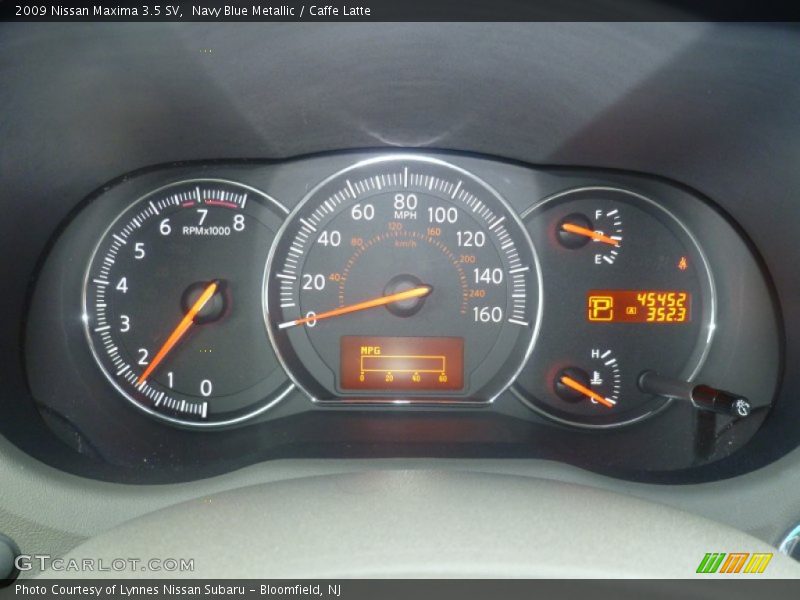 Navy Blue Metallic / Caffe Latte 2009 Nissan Maxima 3.5 SV