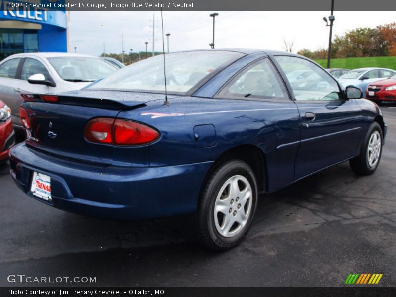 Indigo Blue Metallic / Neutral 2002 Chevrolet Cavalier LS Coupe