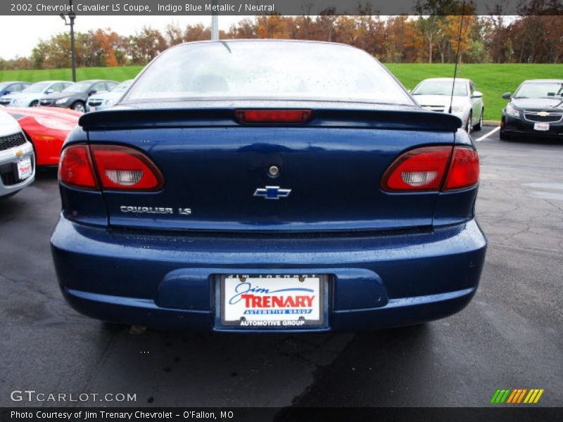 Indigo Blue Metallic / Neutral 2002 Chevrolet Cavalier LS Coupe