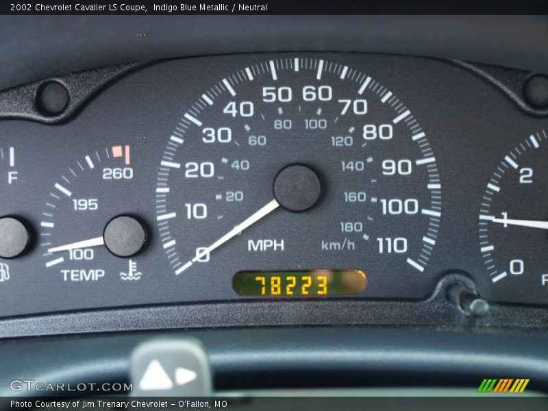 Indigo Blue Metallic / Neutral 2002 Chevrolet Cavalier LS Coupe