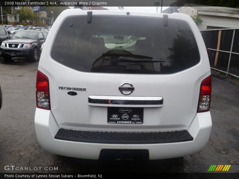 Avalanche White / Graphite 2008 Nissan Pathfinder S 4x4