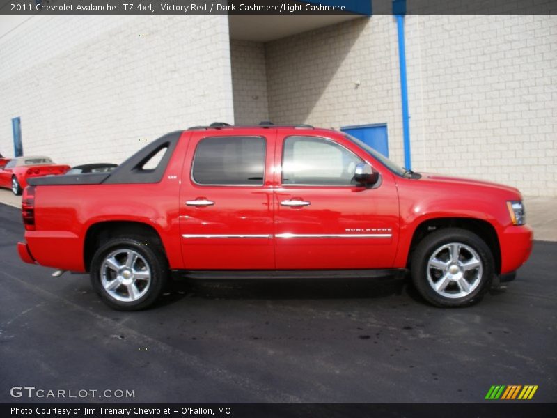 Victory Red / Dark Cashmere/Light Cashmere 2011 Chevrolet Avalanche LTZ 4x4