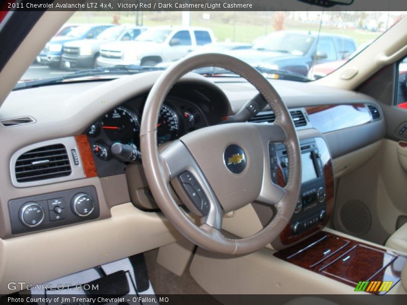 Victory Red / Dark Cashmere/Light Cashmere 2011 Chevrolet Avalanche LTZ 4x4
