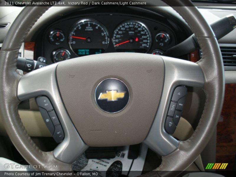 Victory Red / Dark Cashmere/Light Cashmere 2011 Chevrolet Avalanche LTZ 4x4