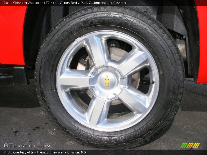 Victory Red / Dark Cashmere/Light Cashmere 2011 Chevrolet Avalanche LTZ 4x4