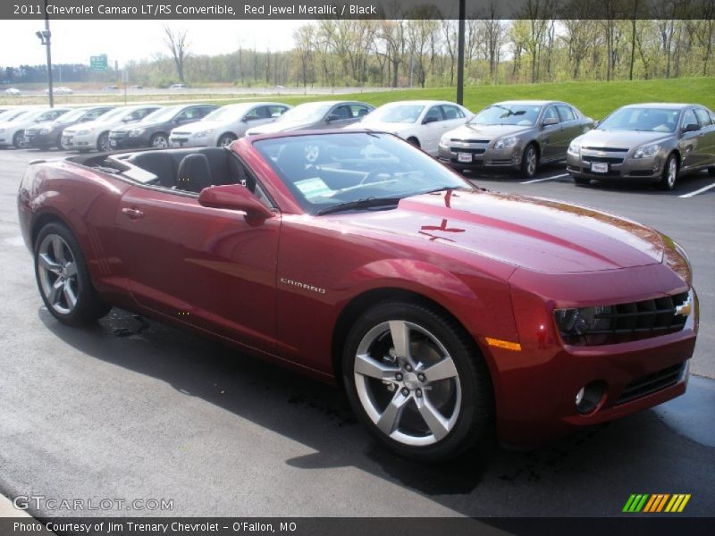 Red Jewel Metallic / Black 2011 Chevrolet Camaro LT/RS Convertible