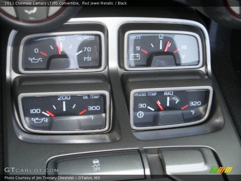 Red Jewel Metallic / Black 2011 Chevrolet Camaro LT/RS Convertible