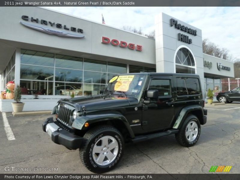 Natural Green Pearl / Black/Dark Saddle 2011 Jeep Wrangler Sahara 4x4