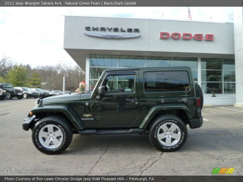 Natural Green Pearl / Black/Dark Saddle 2011 Jeep Wrangler Sahara 4x4