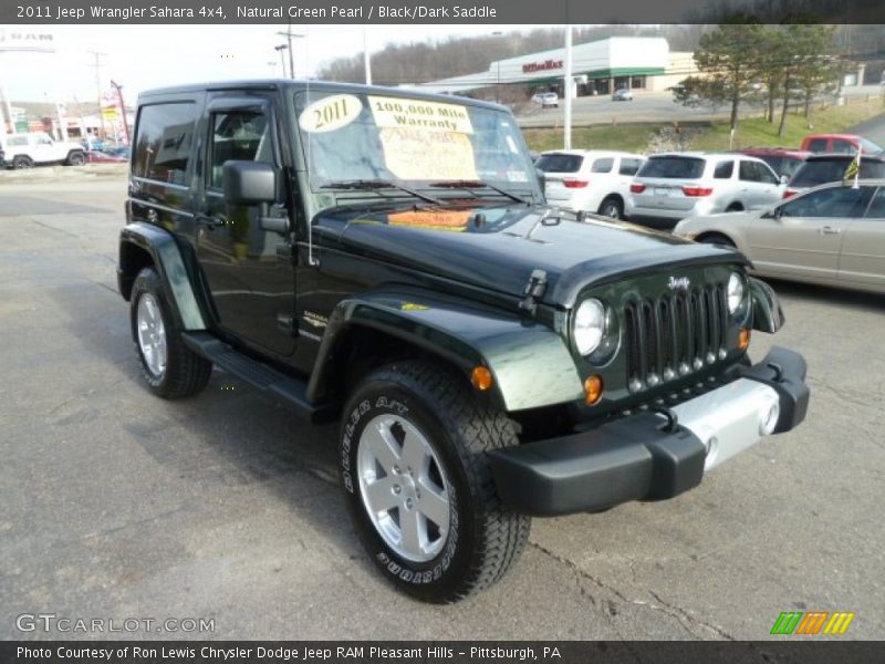 Natural Green Pearl / Black/Dark Saddle 2011 Jeep Wrangler Sahara 4x4