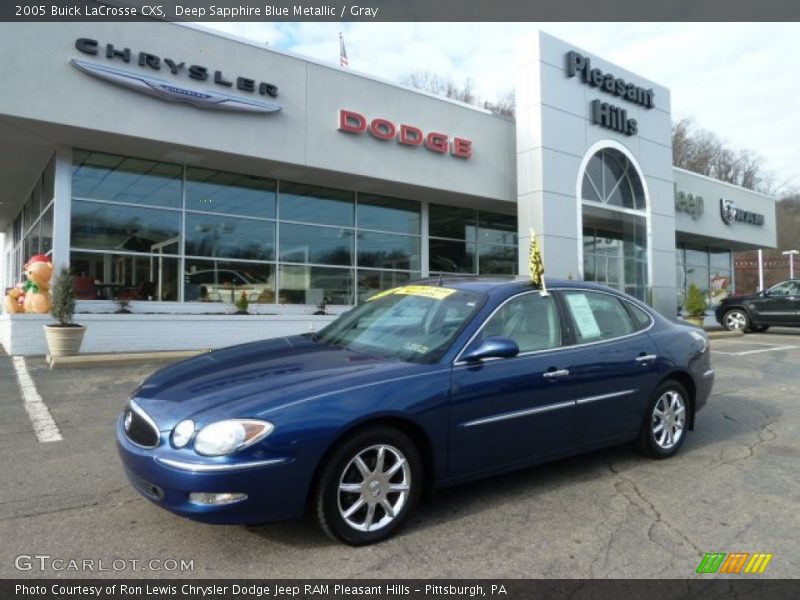 Deep Sapphire Blue Metallic / Gray 2005 Buick LaCrosse CXS