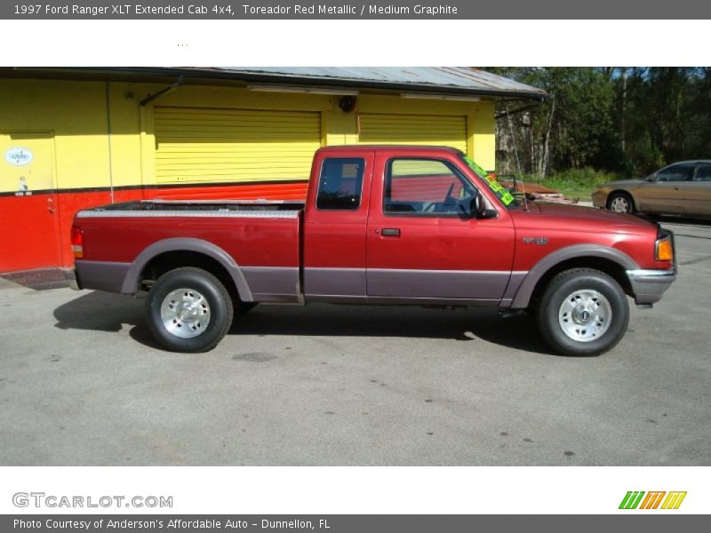 Toreador Red Metallic / Medium Graphite 1997 Ford Ranger XLT Extended Cab 4x4
