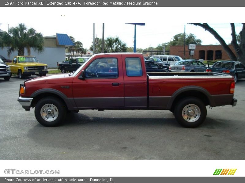 Toreador Red Metallic / Medium Graphite 1997 Ford Ranger XLT Extended Cab 4x4