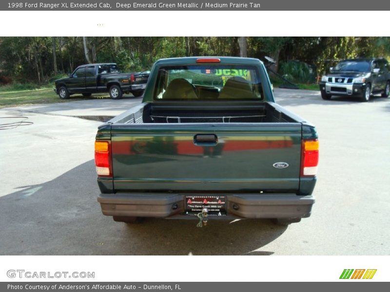 Deep Emerald Green Metallic / Medium Prairie Tan 1998 Ford Ranger XL Extended Cab