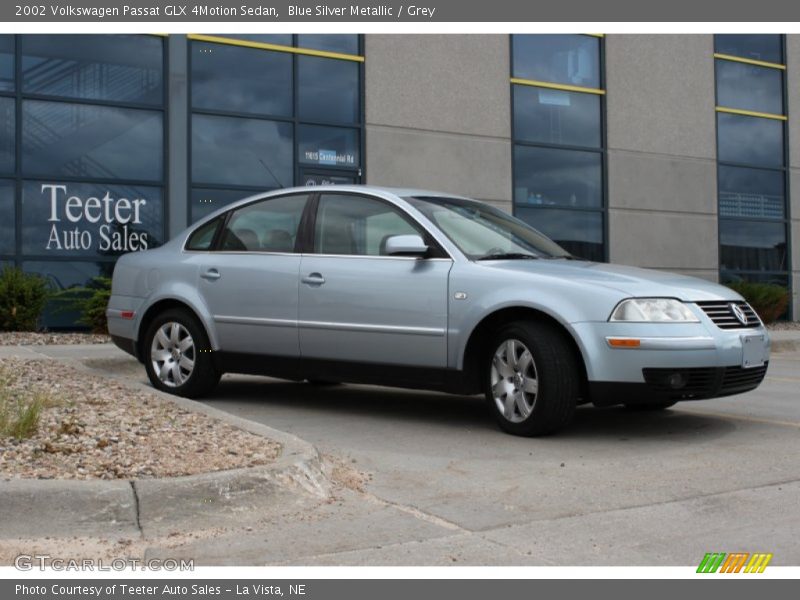 Blue Silver Metallic / Grey 2002 Volkswagen Passat GLX 4Motion Sedan
