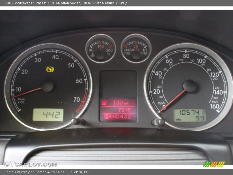  2002 Passat GLX 4Motion Sedan GLX 4Motion Sedan Gauges