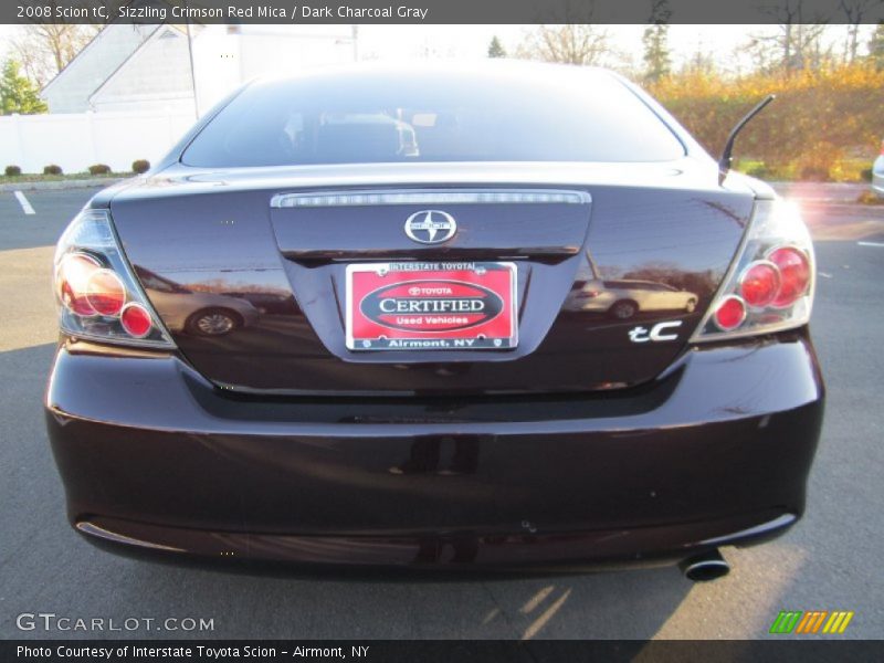 Sizzling Crimson Red Mica / Dark Charcoal Gray 2008 Scion tC