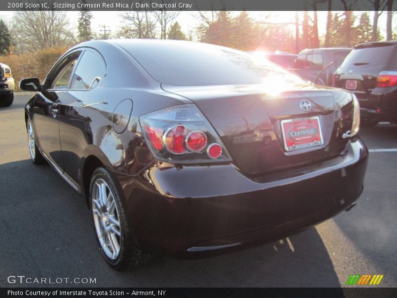 Sizzling Crimson Red Mica / Dark Charcoal Gray 2008 Scion tC