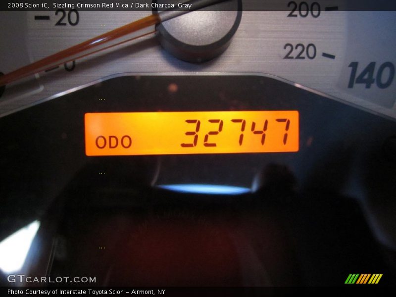 Sizzling Crimson Red Mica / Dark Charcoal Gray 2008 Scion tC