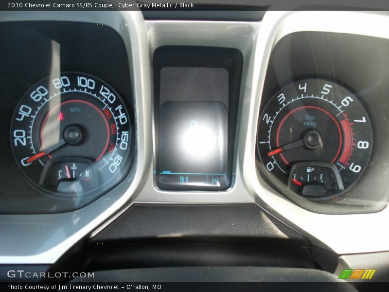 Cyber Gray Metallic / Black 2010 Chevrolet Camaro SS/RS Coupe